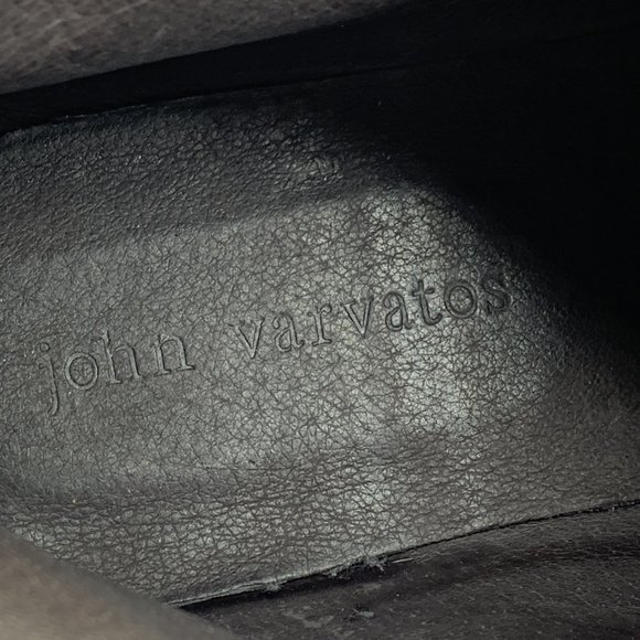 John Varvatos Brown Leather Lace Up Moto Cap Toe Ankle Boots Men’s Sz 8.5 - Picture 12 of 14